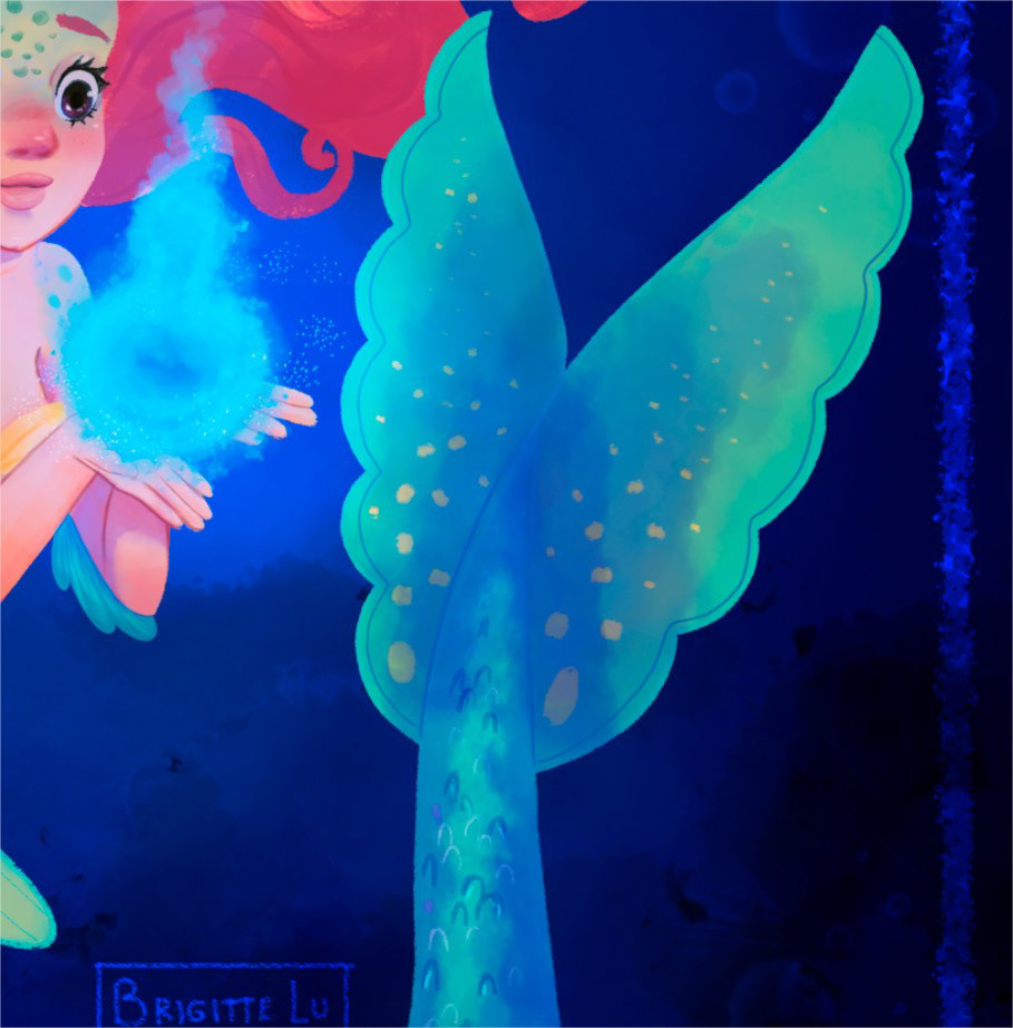 blue Character fantasia fantasy girl kawaii mermaid Original sirena woman