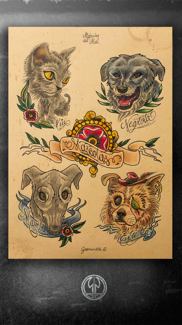 animallovers fullcolor mascotas neotraditionaltattoos oldschooltattoos pettattoos tattoolovers tattoos tatuajes vintage