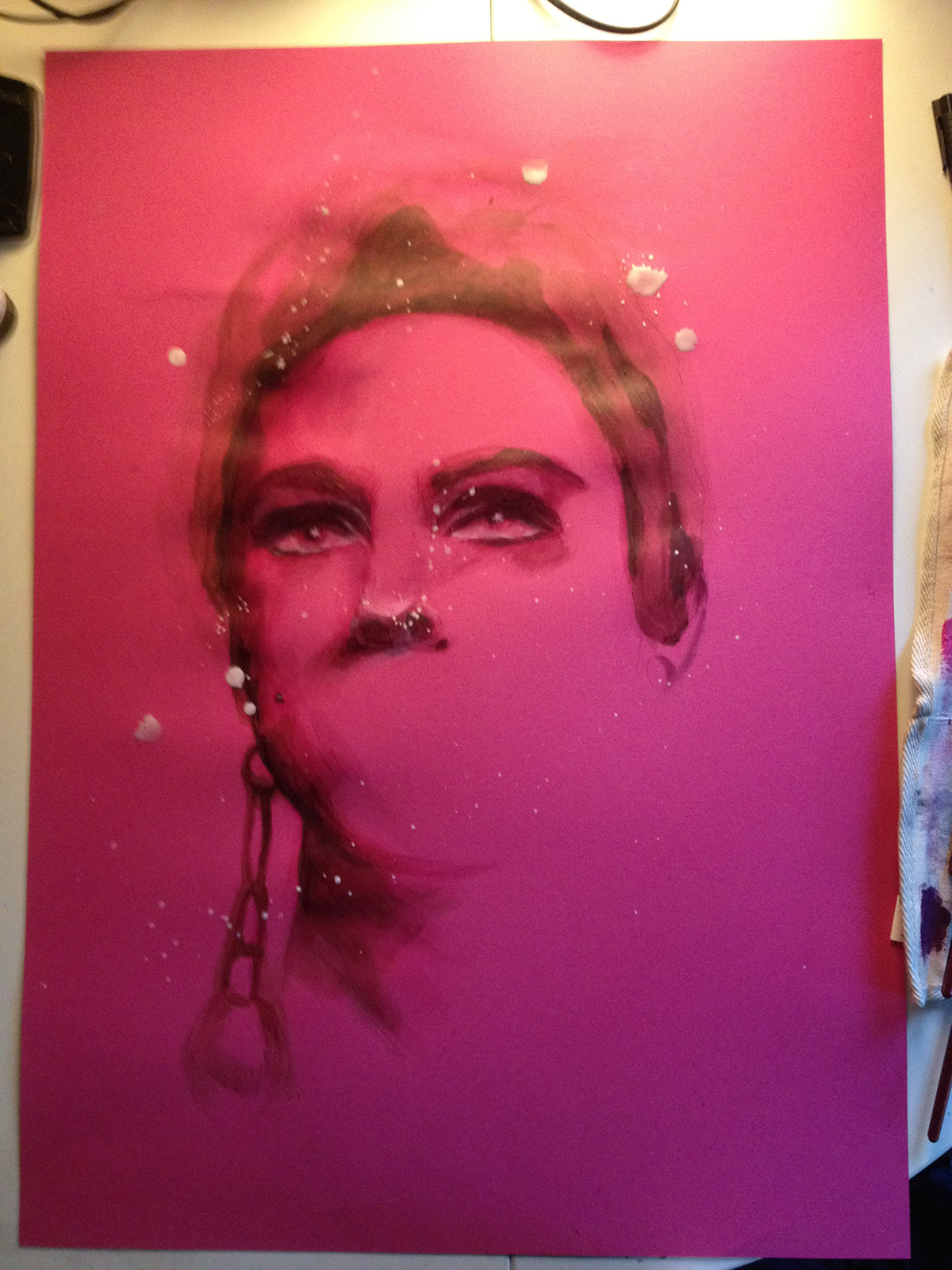 filmposter  portrait  acrylpainting  coloured background katharina krämer