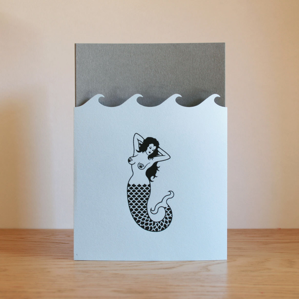Stuart Daly spring once more nautical anchor mermaid lighthouse Rum skull wave paper cut greeting cards