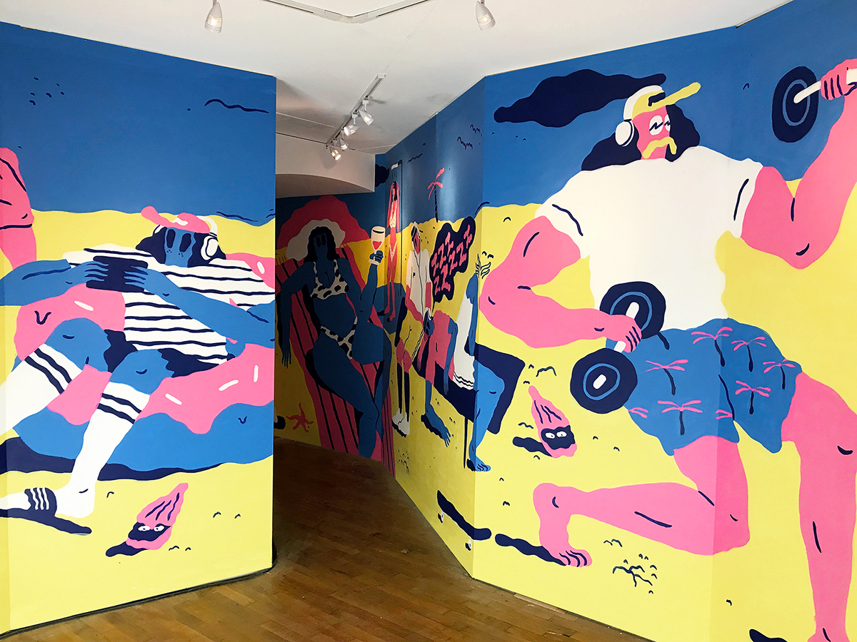 ILLUSTRATION  Exhibition  Event spotify jose mendez art walls Mural