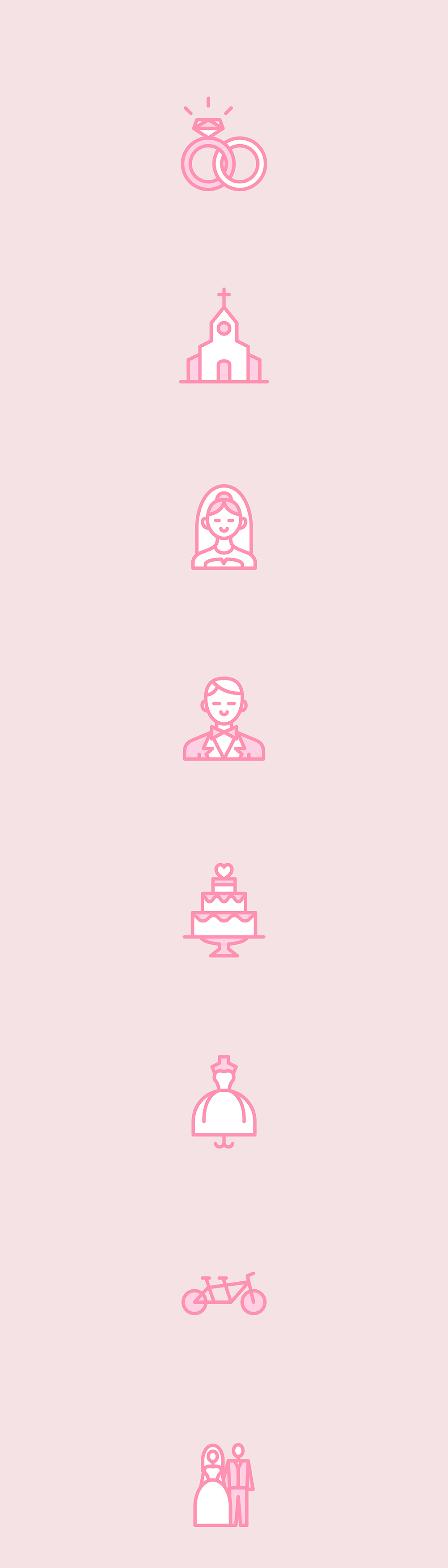 Adobe Portfolio Icon icons line icon flat icon icon set free download Love wedding bride groom freebie