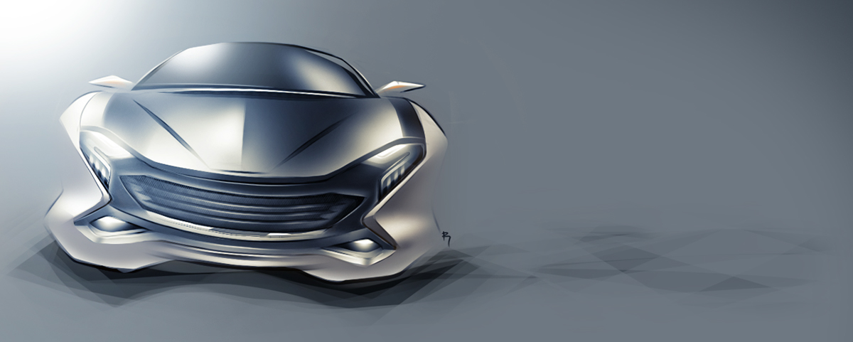 sketch roshan hakkim product industrial draw car concept concept art digital photoshop