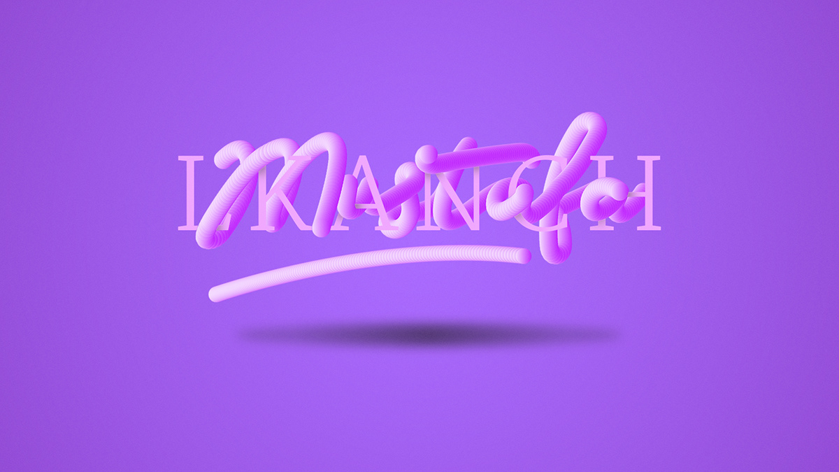 3D typography   HAND LETTERING branding  integration Text Masking graphic design  text maskin Text Integration logo
