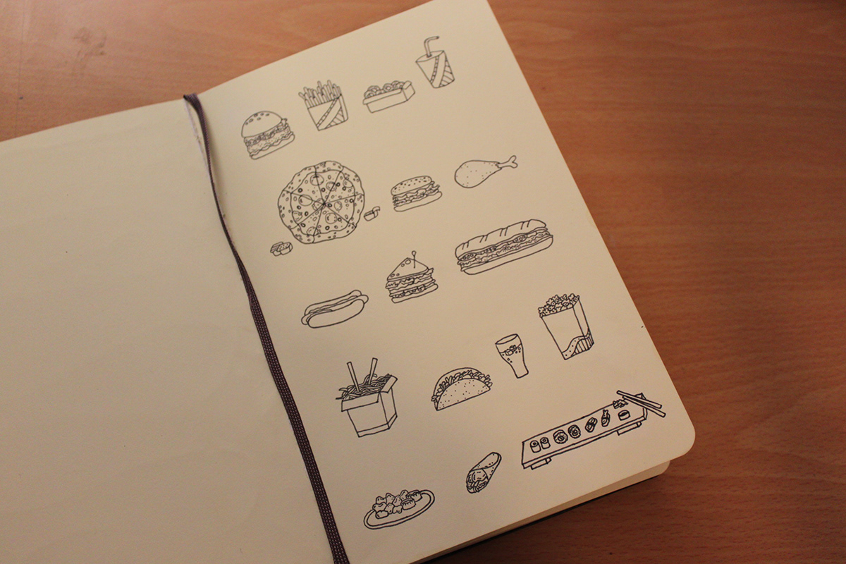 sketch Food  sketchbook handdrawn