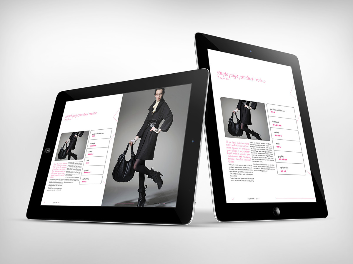 art brochure digital elegant flexible fresh fuccsia InDesign magazine indesign template Layout modern modular newsletter newspaper