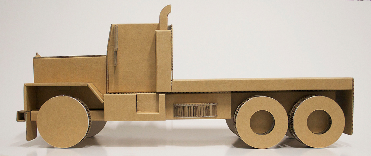 Truck Kenworth Centrepiece cardboard handmade Handbuilt Custom