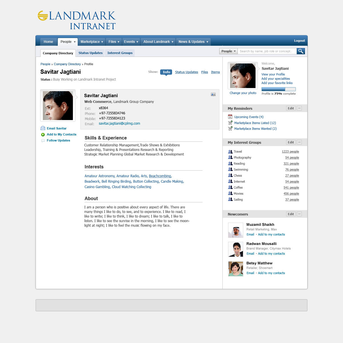 Intranet Social Networking