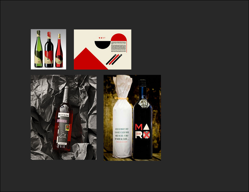 Robert Mondavi Packaging wine bottles contructivism art movement
