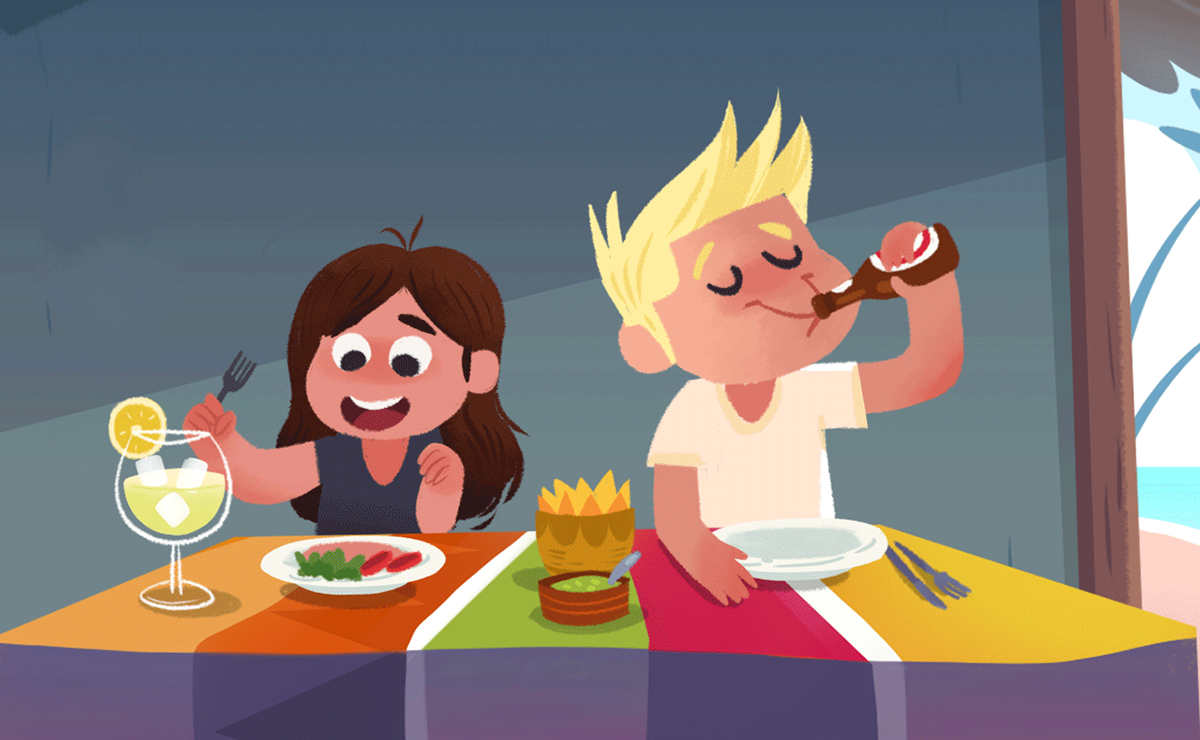 story funny Food  Character design couple