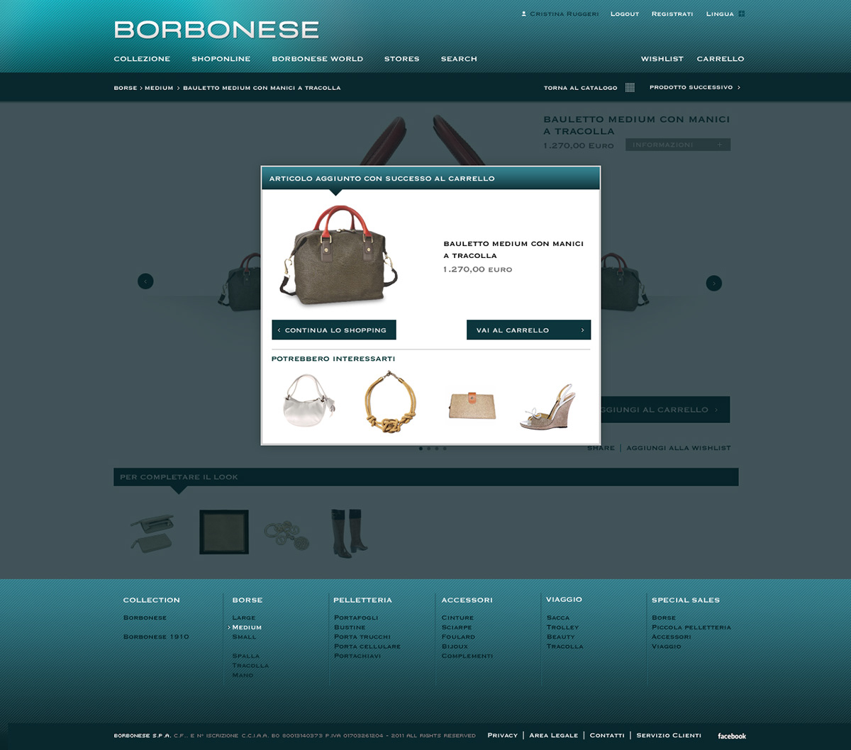BORBONESE  Concept Ecommerce shop online