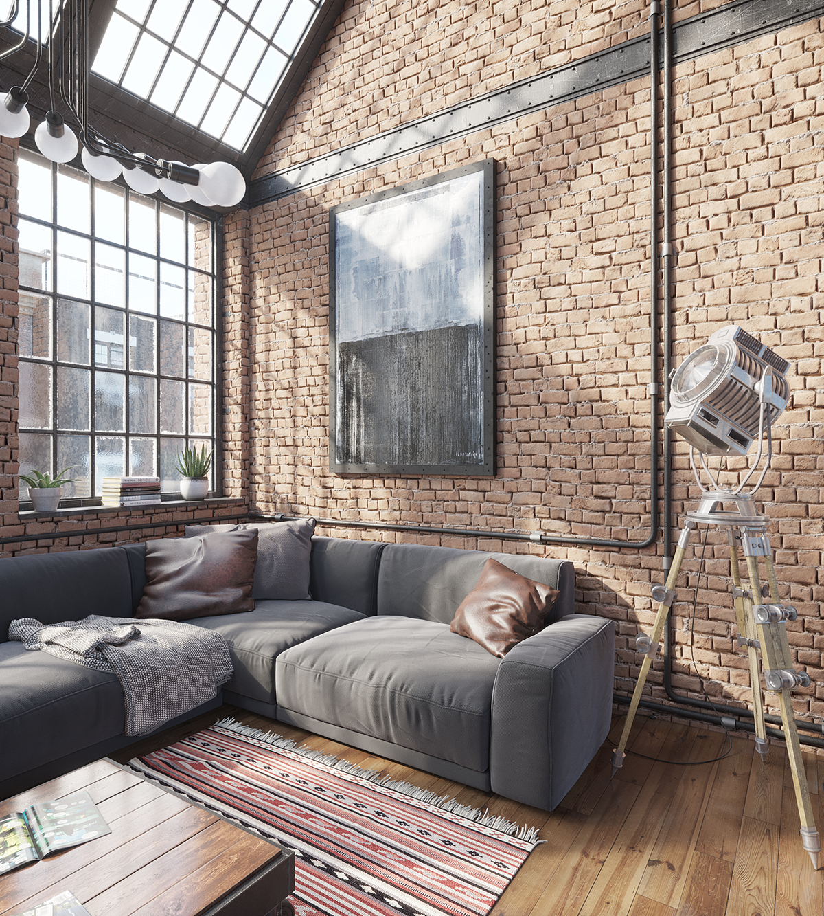 interior design  3ds max corona renderer art LOFT CGI architectureal visualisation architecture modern Free Scene