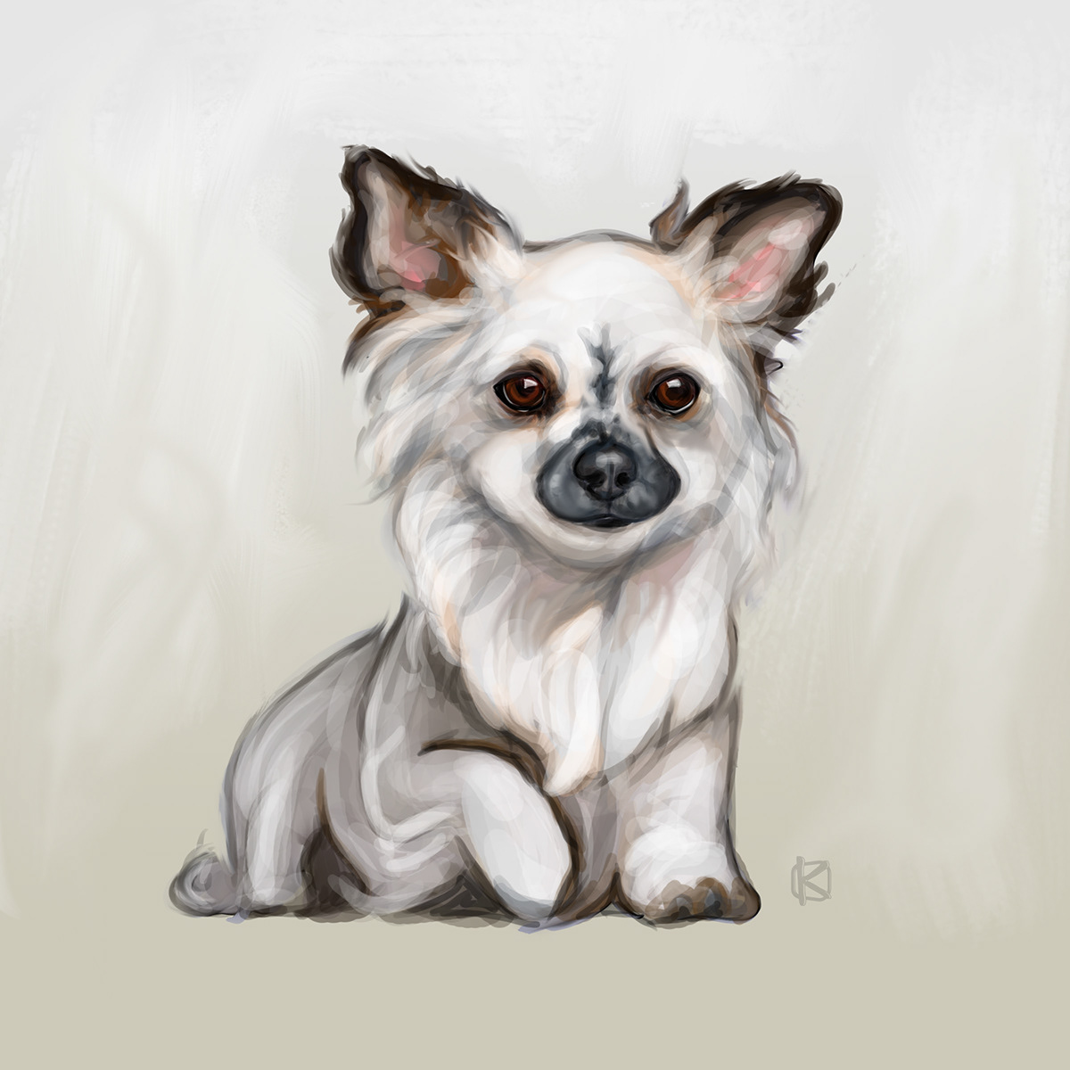 dogs digital painting