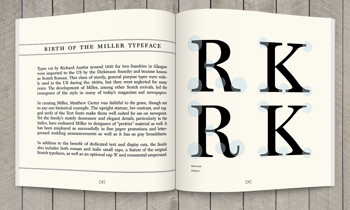 miller type type speciment Booklet poster danish old news