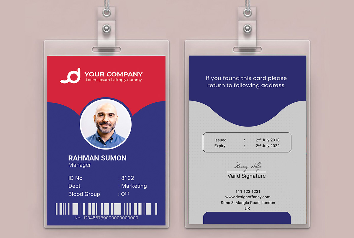 Employee ID Card or Student ID Card on Pantone Canvas Gallery