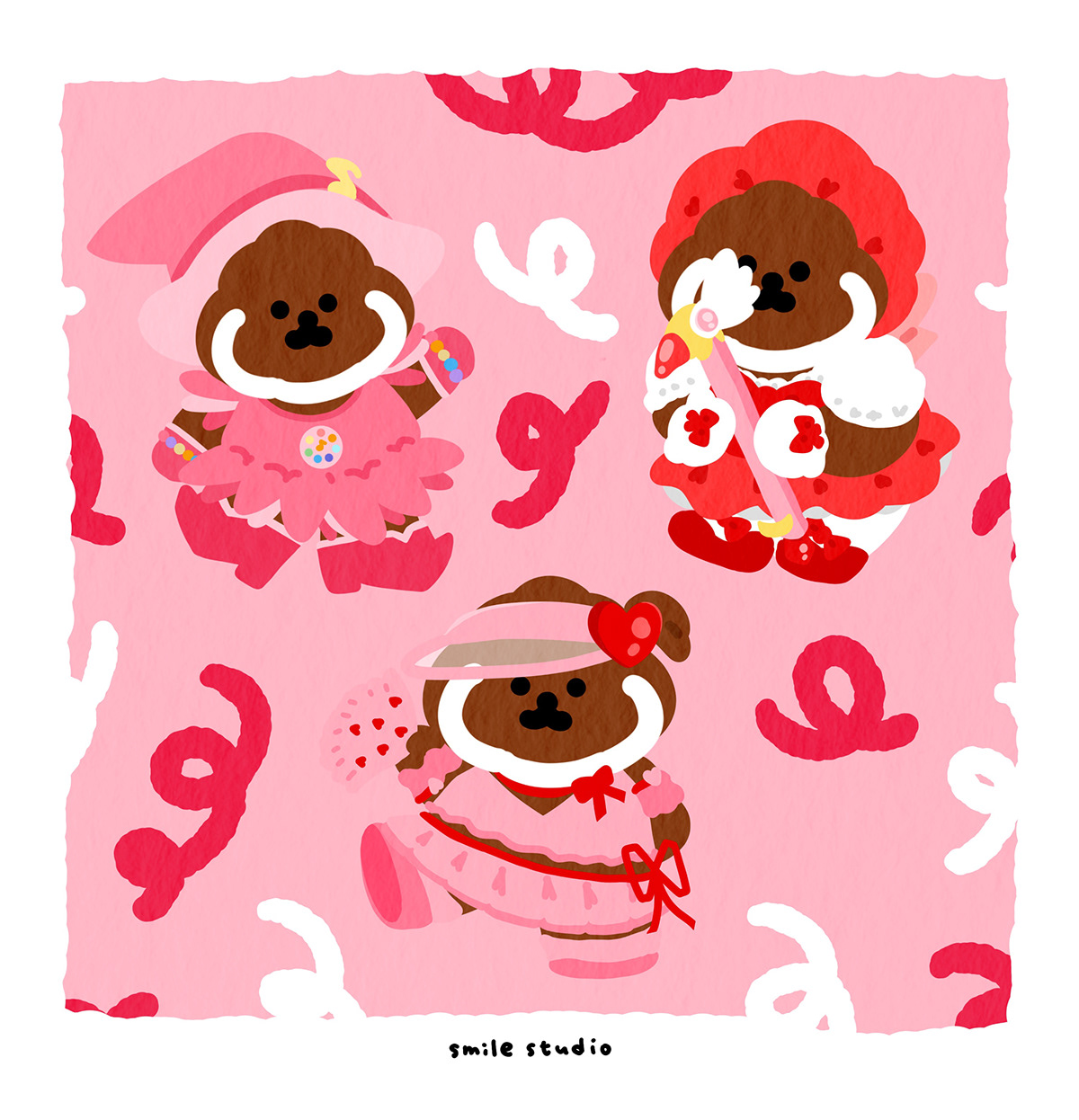 Halloween digital illustration Digital Art  cute Fun japan animation Poodle puppy art