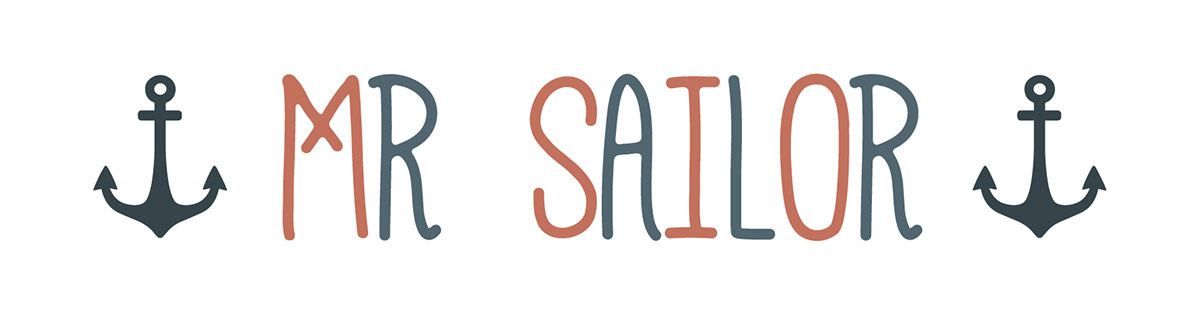 Sailor anchor dots Ocean