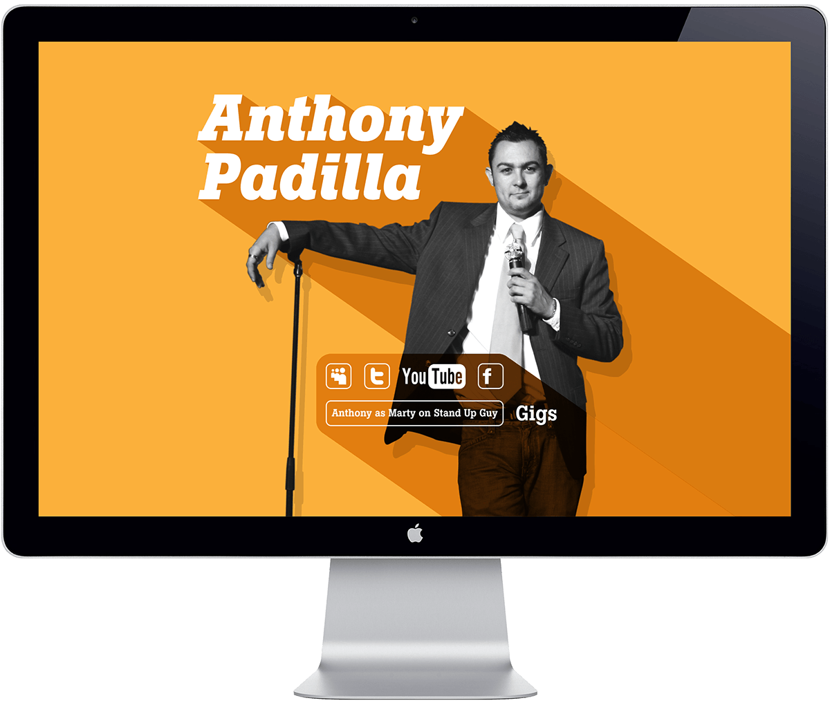 Anthony Padilla Anthony Padilla Comedy AP Comedy Las Vegas Comedian landing page SUPER RAD Super Rad Design SRD Carlos Vigil