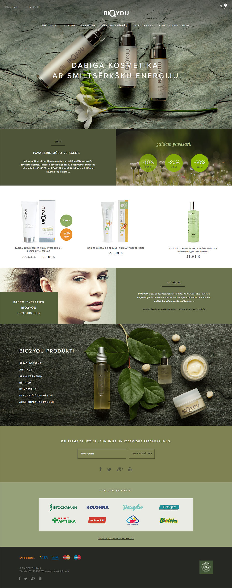 shop Onlineshop Catalogue flat cart cosmetics promo bio Nature products green