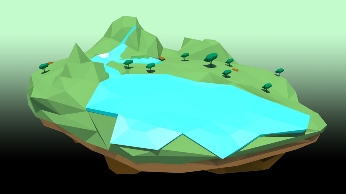 cycle ciclo water childproyect LOW lowpoly autodesk maya Zbrush redesign rediseño ambients ground lowground wacom
