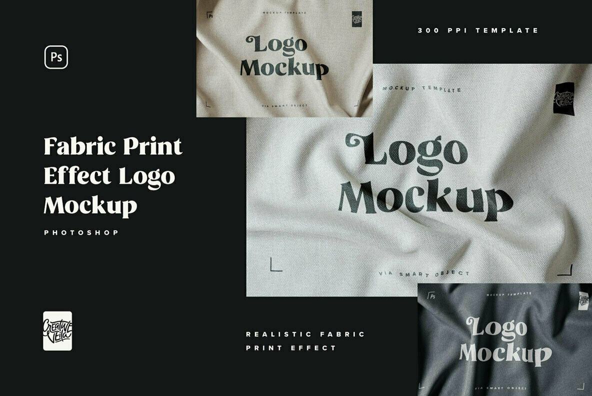 brand branding  fabric logo Mockup pattern print set texture