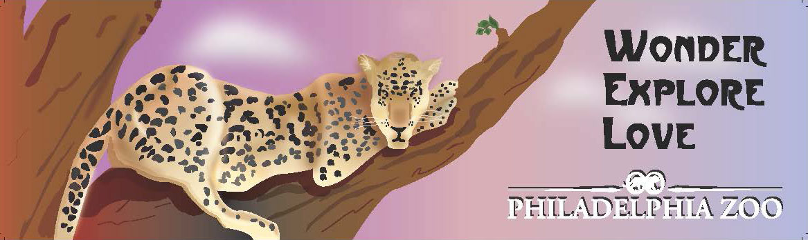 PHILADELPHIA ZOO billboard Pennsylvania leopard zoo cats