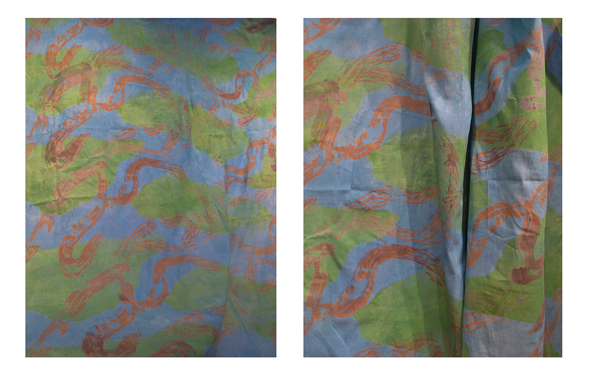 fabric silkscreen pattern surface design