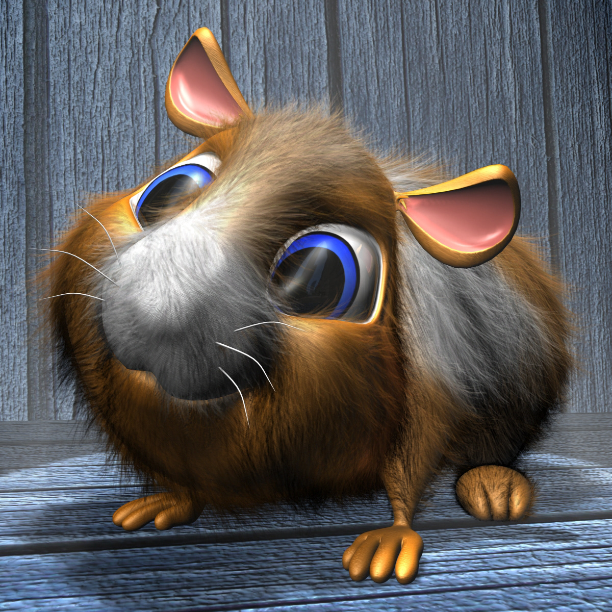 3D hamster COBAYE cartoon anamal rodent fantasy Character guinea pig