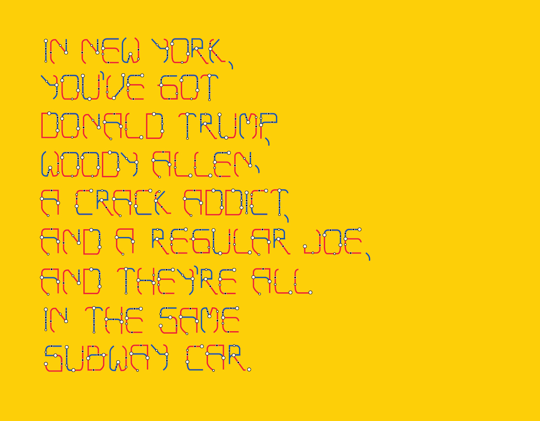 handmadetypeface Typeface subway New York public transportation handmade #Ps25Under25