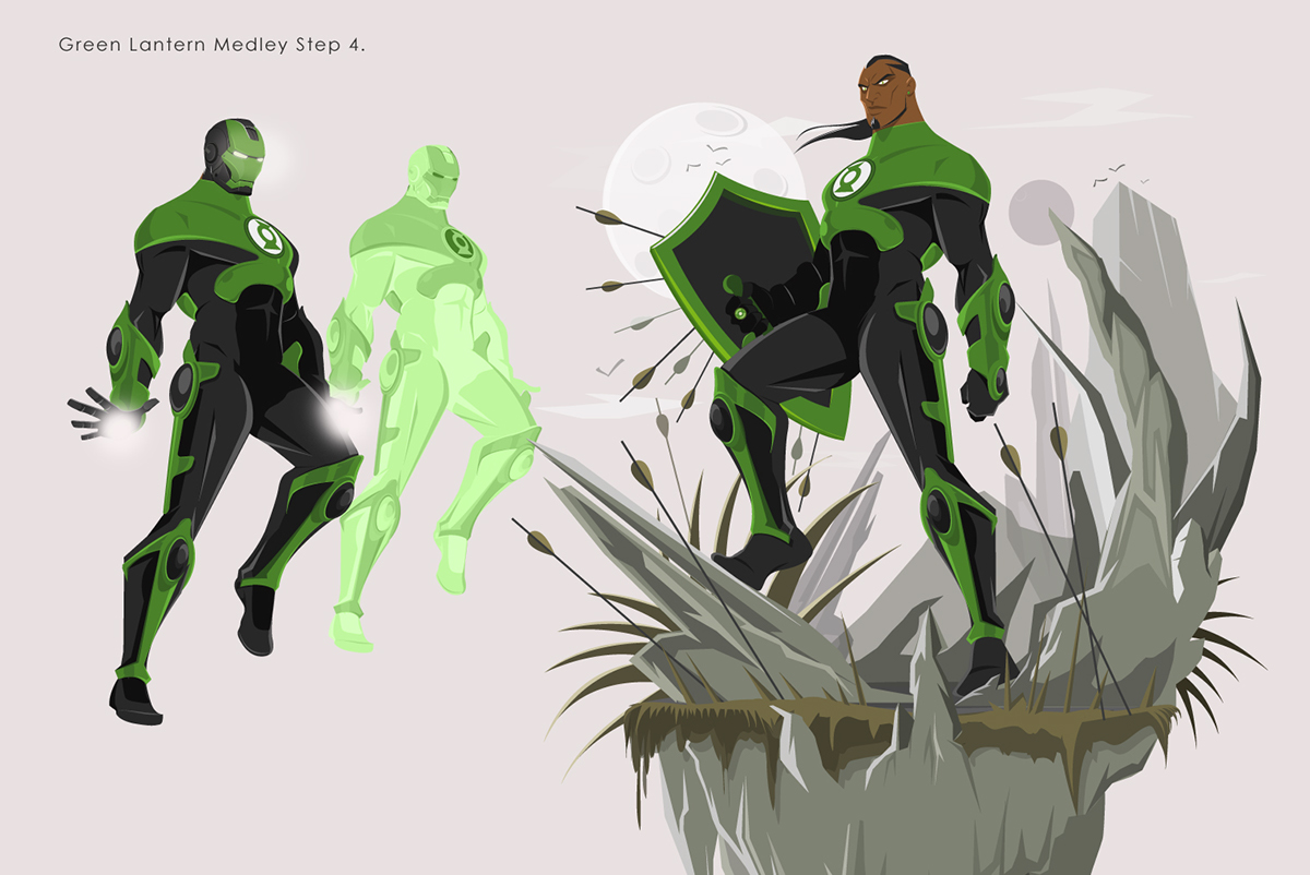 Green Lantern  Sinestro Corp John Stewart  ironman  TOny Stark
