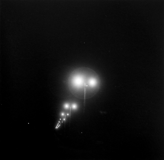 night photography General Belgrano night black and white
