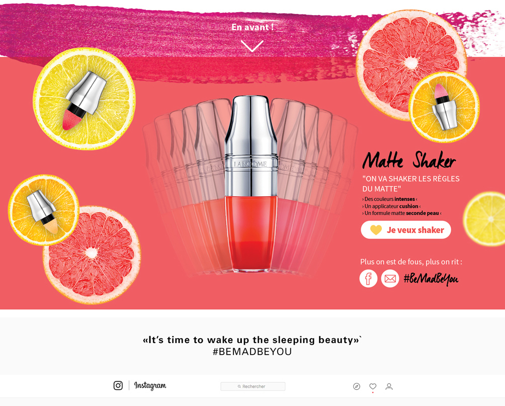 makeup cosmetics maquillage popup store luxe lipstick DA identity digital online
