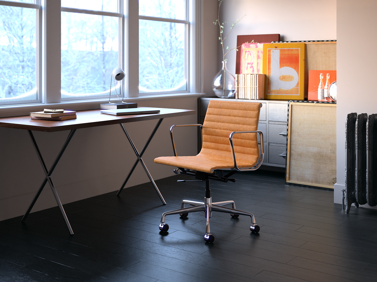 leather interactive configurator chair EAMES winter cozy desk