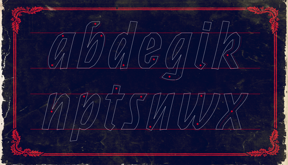 rothenburg font Typeface type red black grunge germany evil dark serif