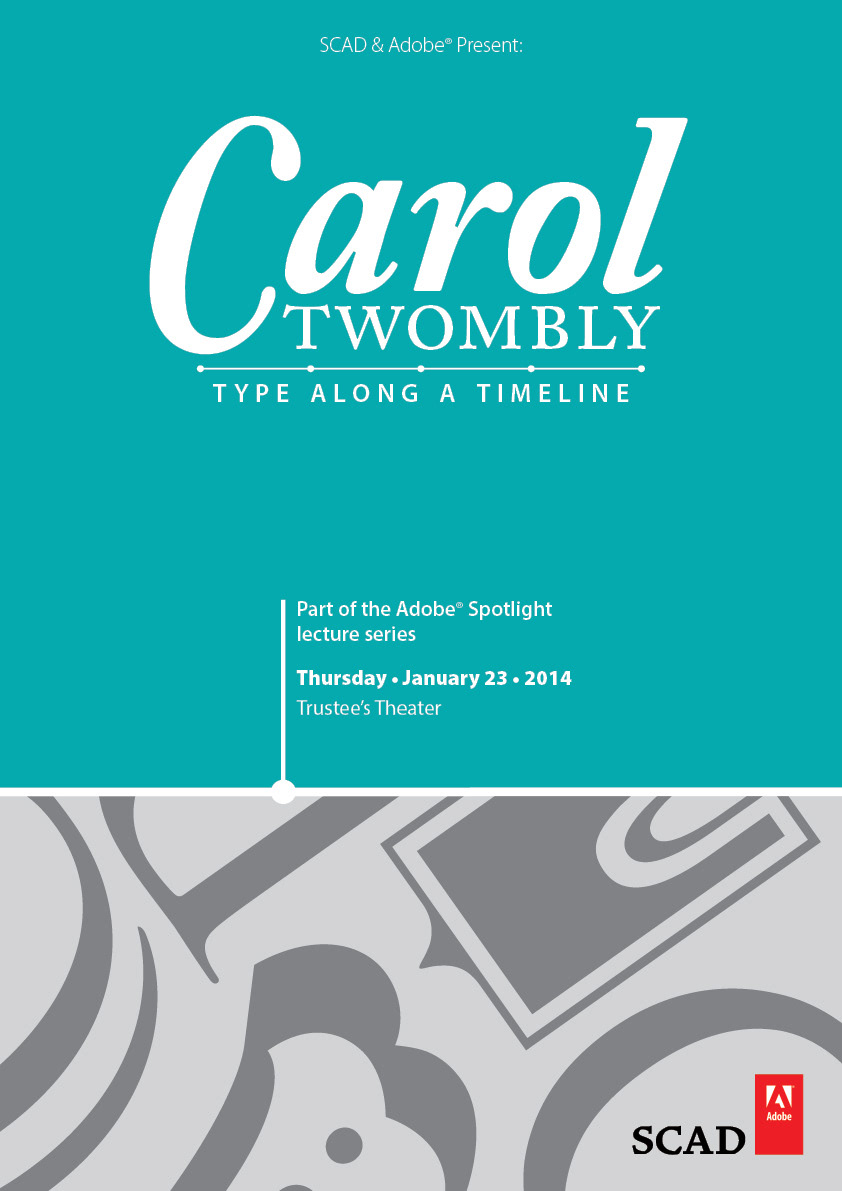 Carol Twombly poster brochure fold color type Fun creative typographer presentation marketing   advertise