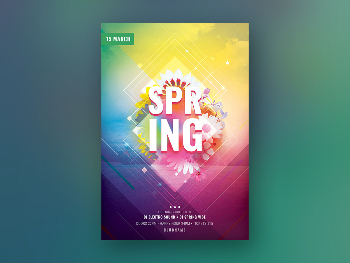 Spring Flyer Template on Behance Within Spring Event Flyer Template