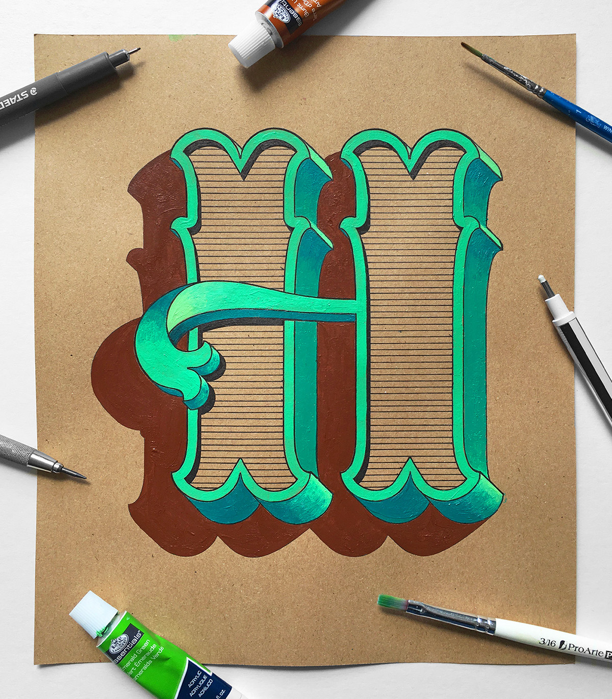 design art typography   lettering HAND LETTERING james lewis  painting   letters