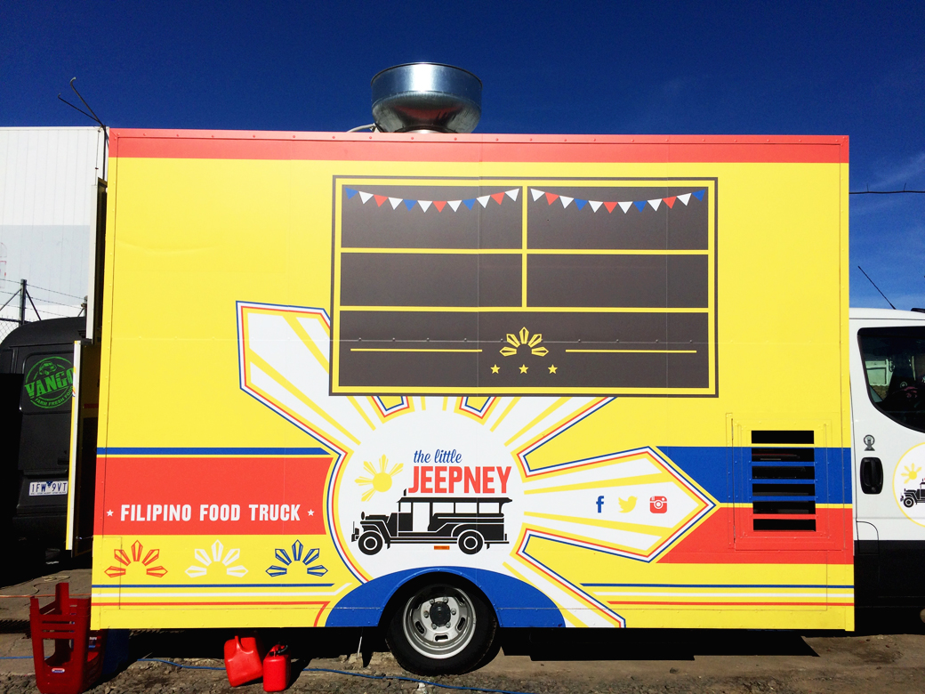 the little jeepney Food truck philippines yellow traditional cuisine Street Food Melbourne design lv23 design