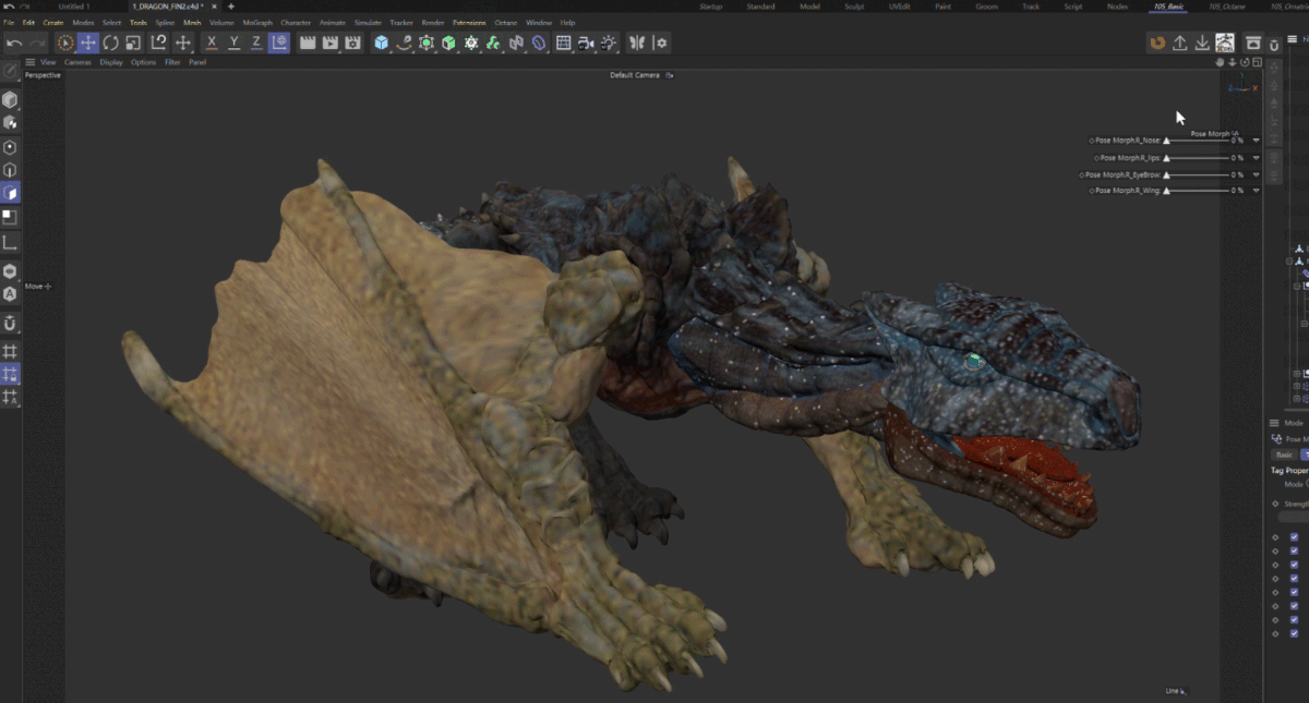 3D animation  cave creeper dragon forest fantasy artwork Character trailer