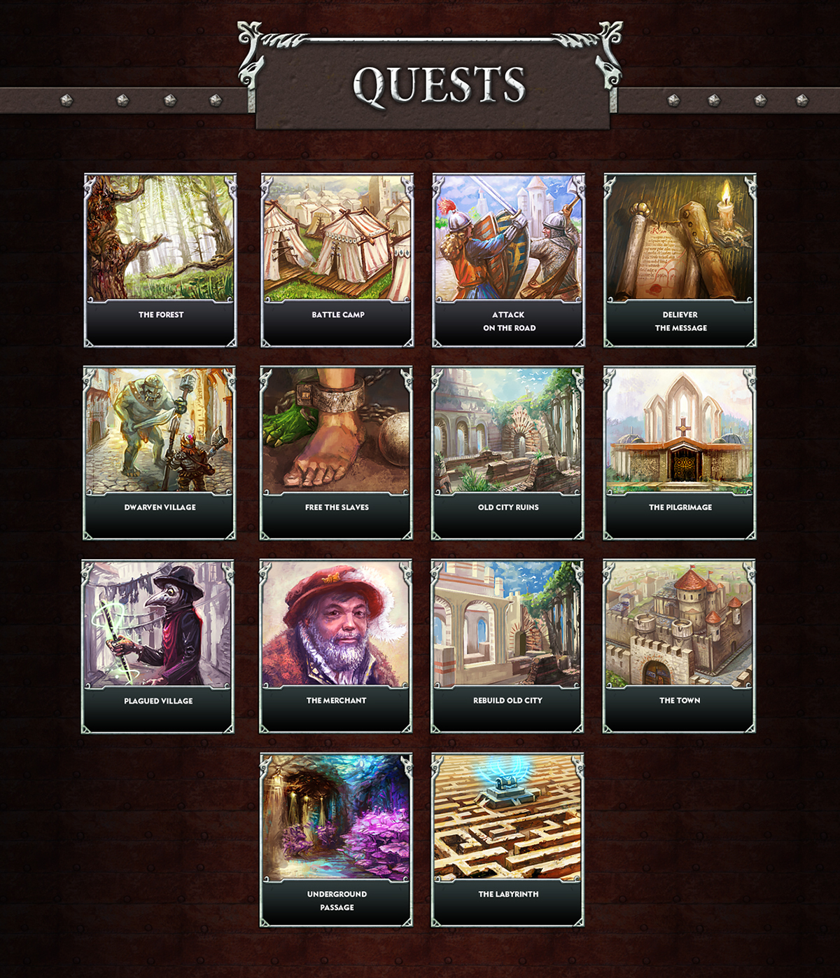 online game mobile game rpg fantasy Medieval Game illustrative interface