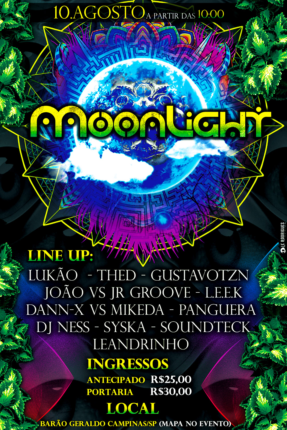 raves. party flyer flyer party moon light