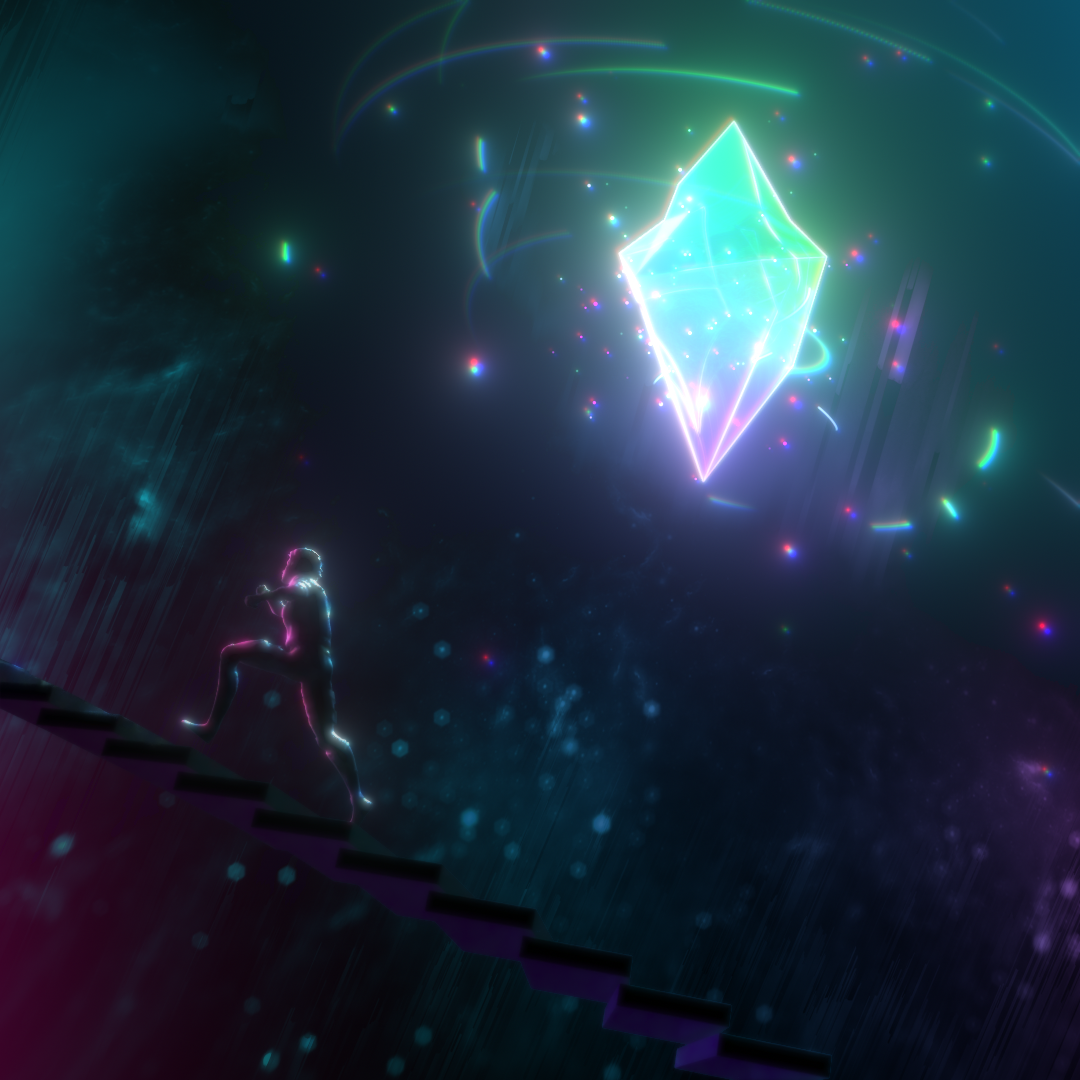 3D after effects crystal Maya motion graphics  Synthwave
