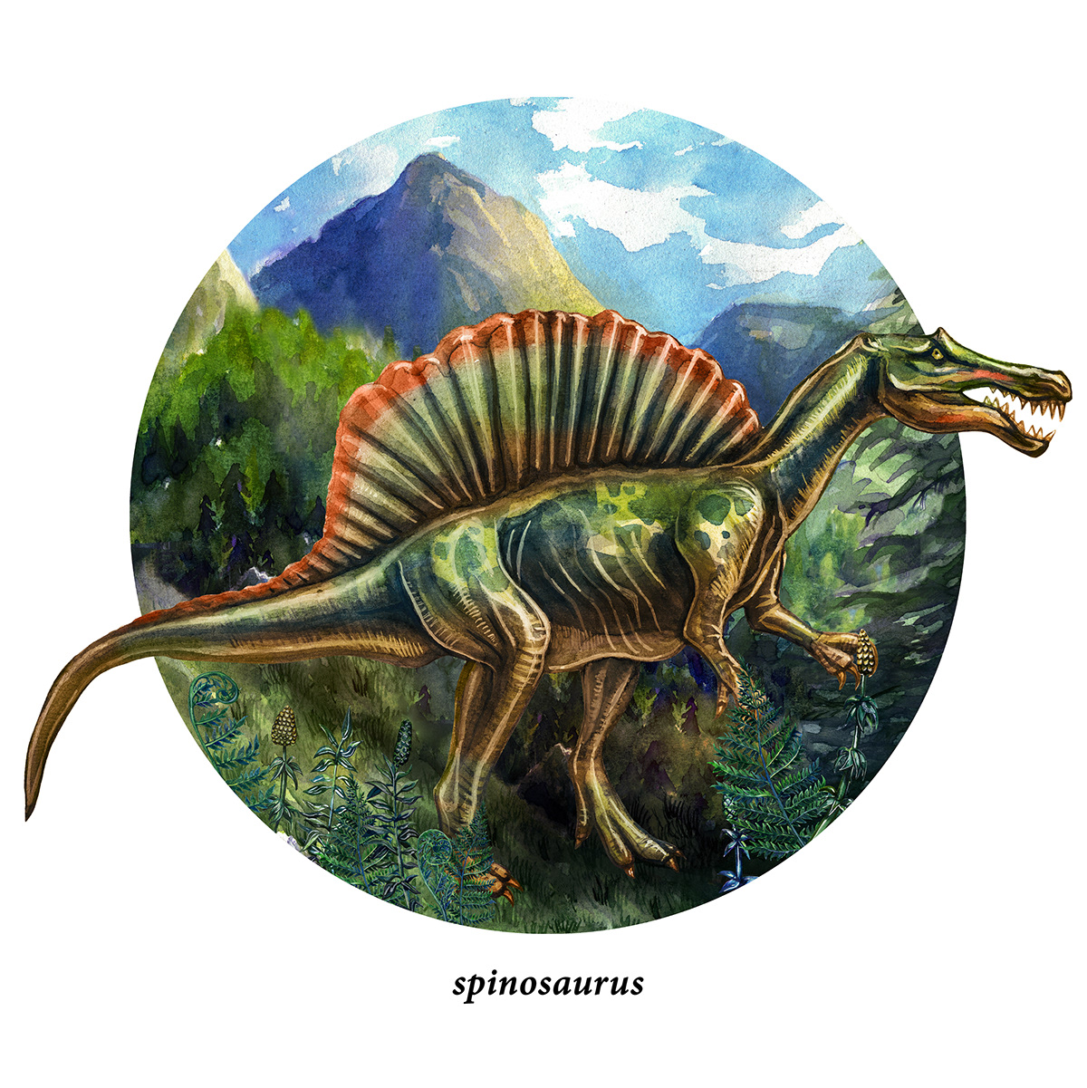 art artist artwork Dinosaur Drawing  painting   prehistoric t-rex tyrannosaurus watercolor