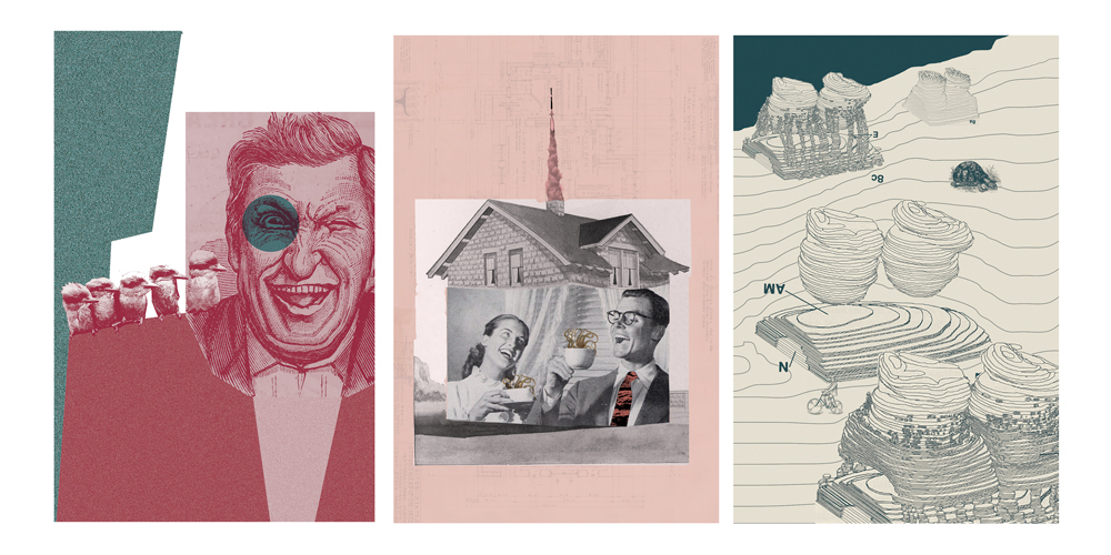 collage open-source REMIX seek objecte-trobat Post-cards postals postales Serie