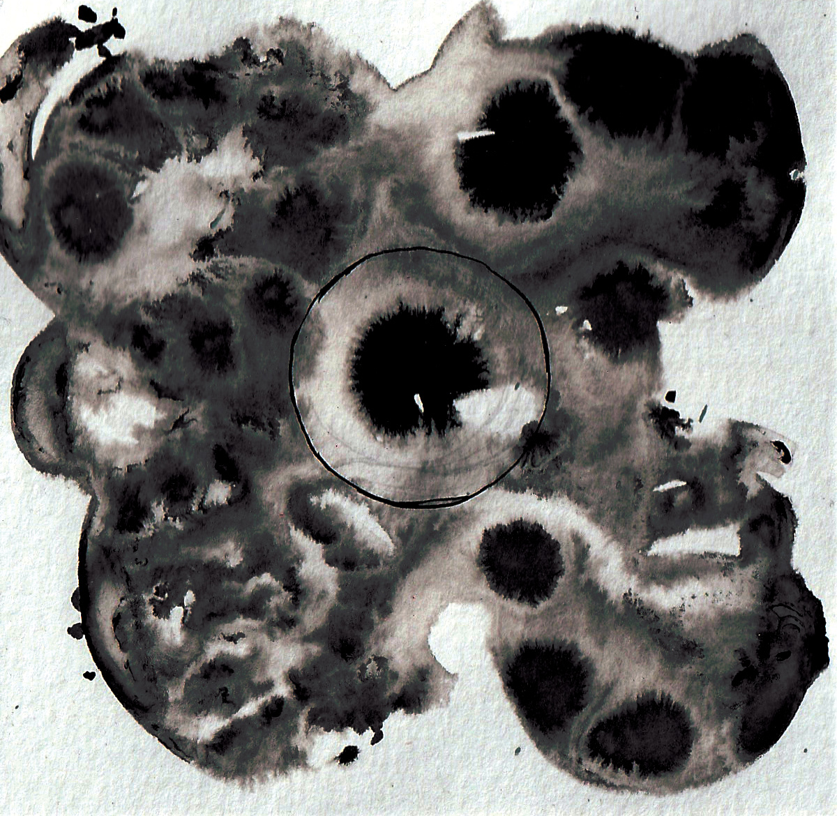 abstract artwork black and white illusion ink inkblot inktober painting   pen and ink watercolor