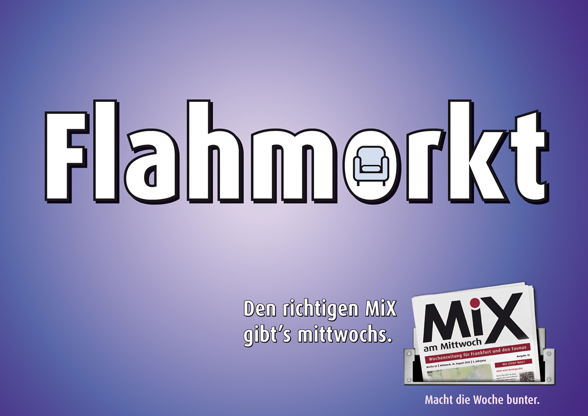 mix Wochenzeitung Kampagne typo Bunt plakat