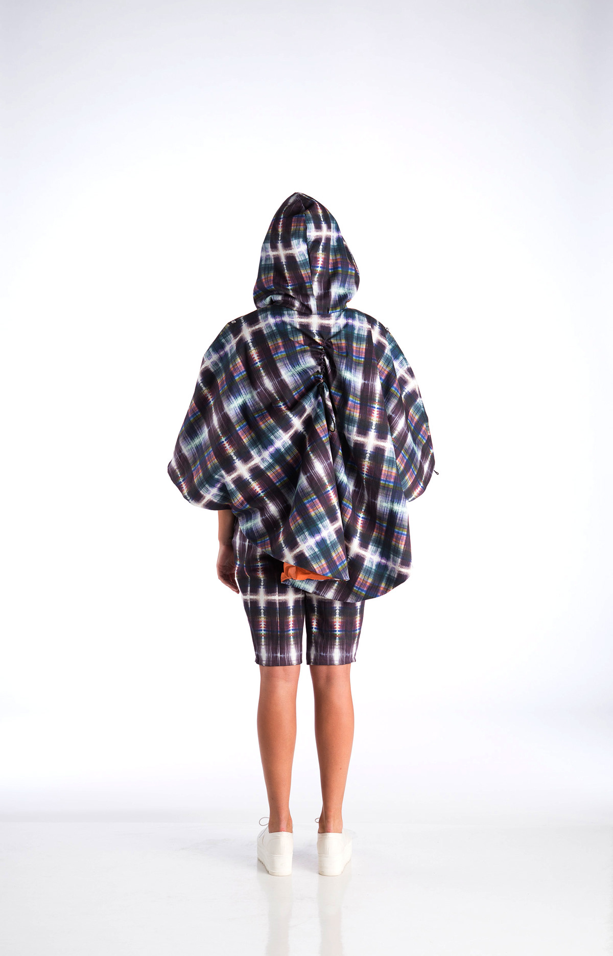 digital print Nicole Miller Apparel Design poncho reversible Sportswear