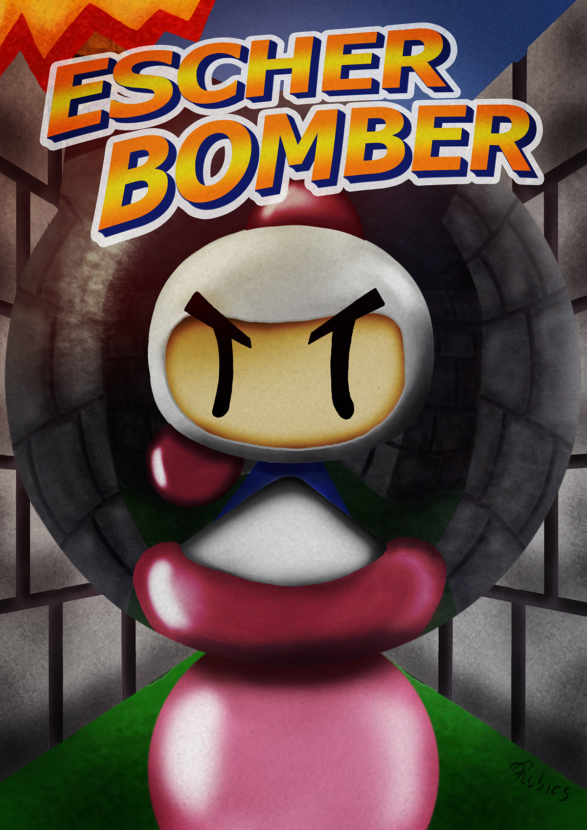 Nintendo Bomberman Supernintendo digital art arte photoshop gif