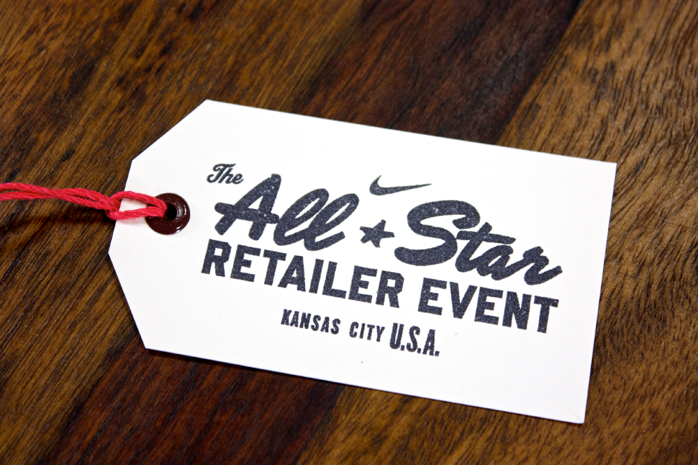 Nike all star retailer event baseball Custom BBQ sauce box hang tag save the date apron recipe cards stickers rub meat
