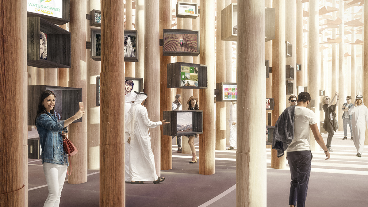 Adobe Portfolio canada pavilion experience design Expo Dubai 2020 expo pavilion sustainable architecture Sustainable Design tree architecture World Expo